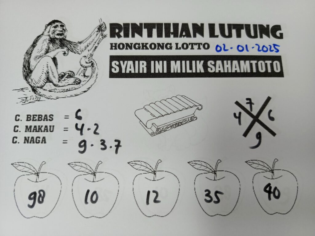 Syair Rintihan Lutung hongkong lotto Kamis 02 Januari 2025