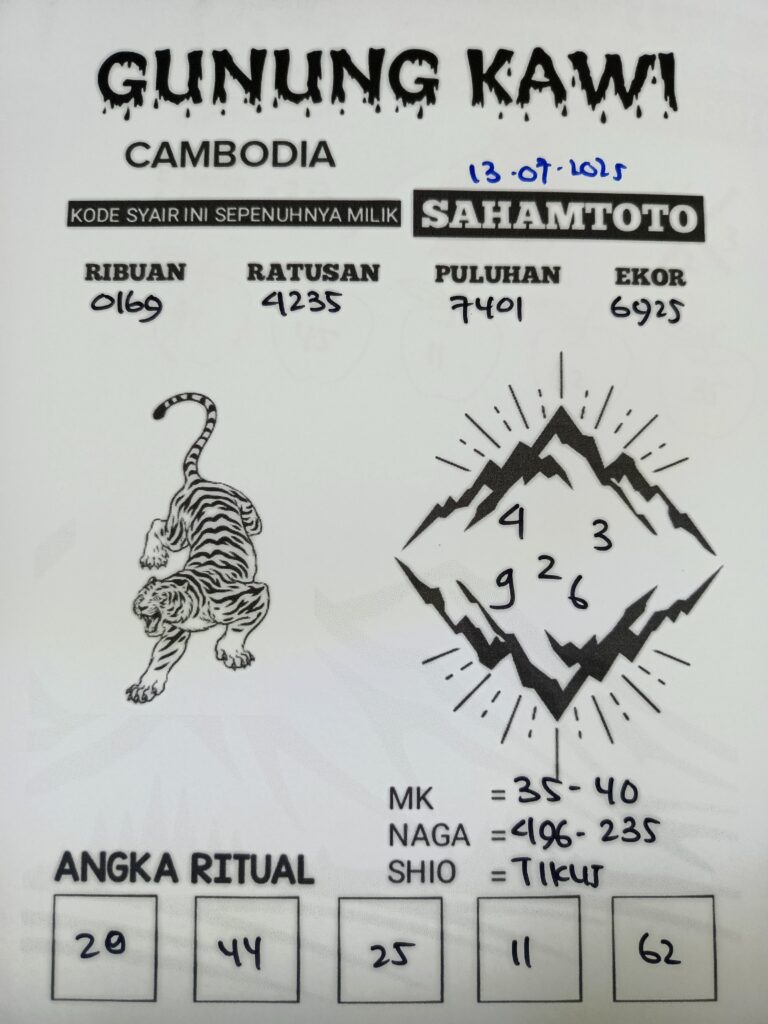 Syair Rintihan Lutung Hongkong lotto Hari ini Minggu 13 Juli 2025