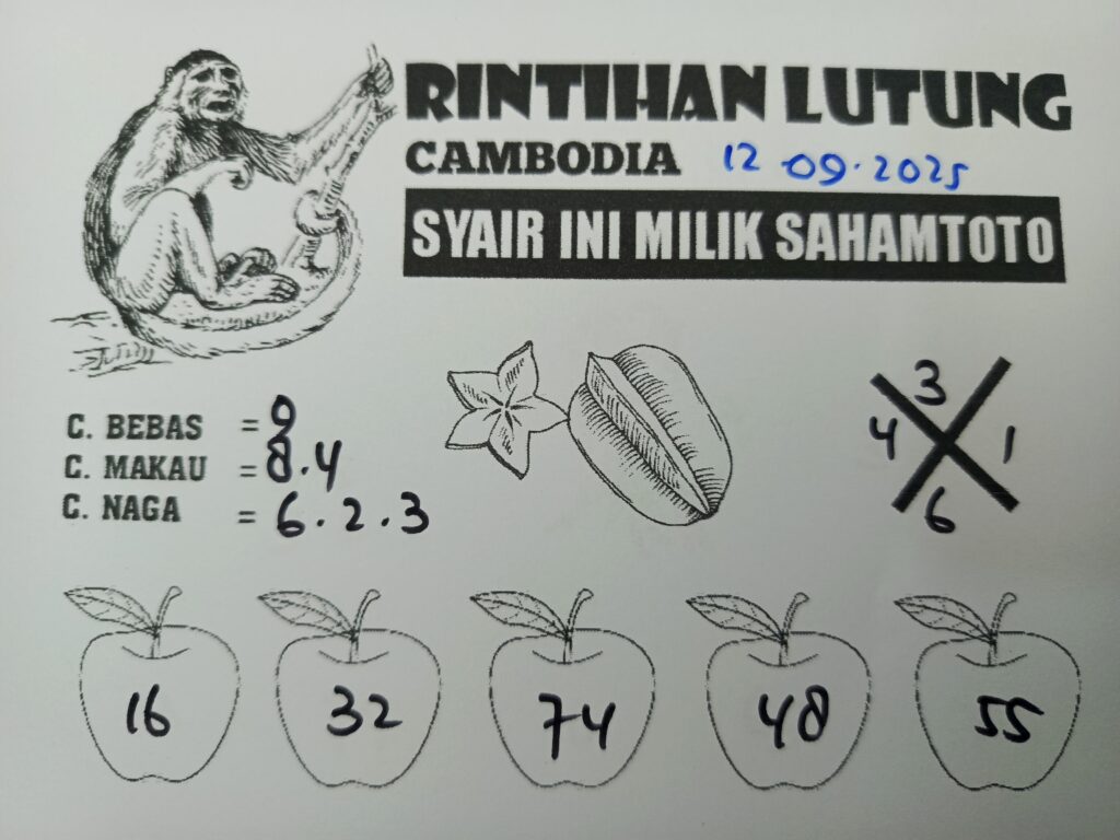 Syair Rintihan Lutung Cambodia Pools Hari ini Jumat, 12 SEPTEMBER  2025